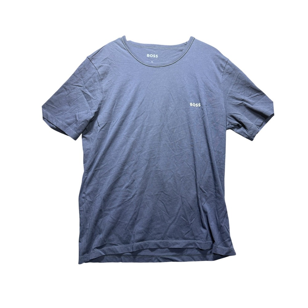 BOSS T-Shirt Mens XL Blue Logo Crew Neck Short Sleeve Tee 50532470